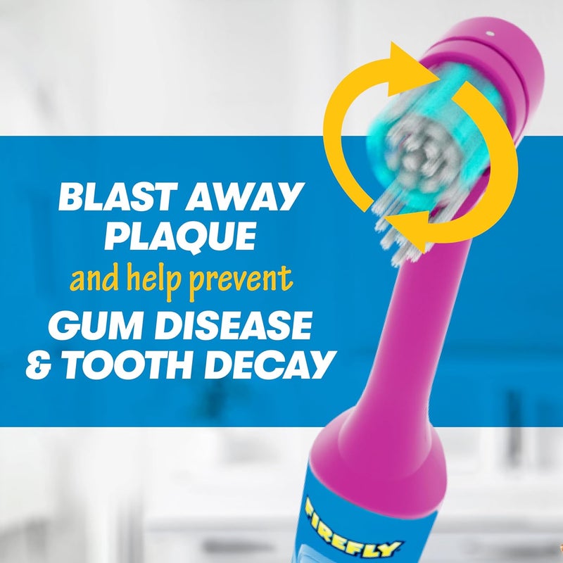 Firefly Clean N' Protect My Little Pony Power Toothbrush with 3D Character Cover, Soft Bristles, Battery Included, Ages 3+ (Pack of 2) - Image 4
